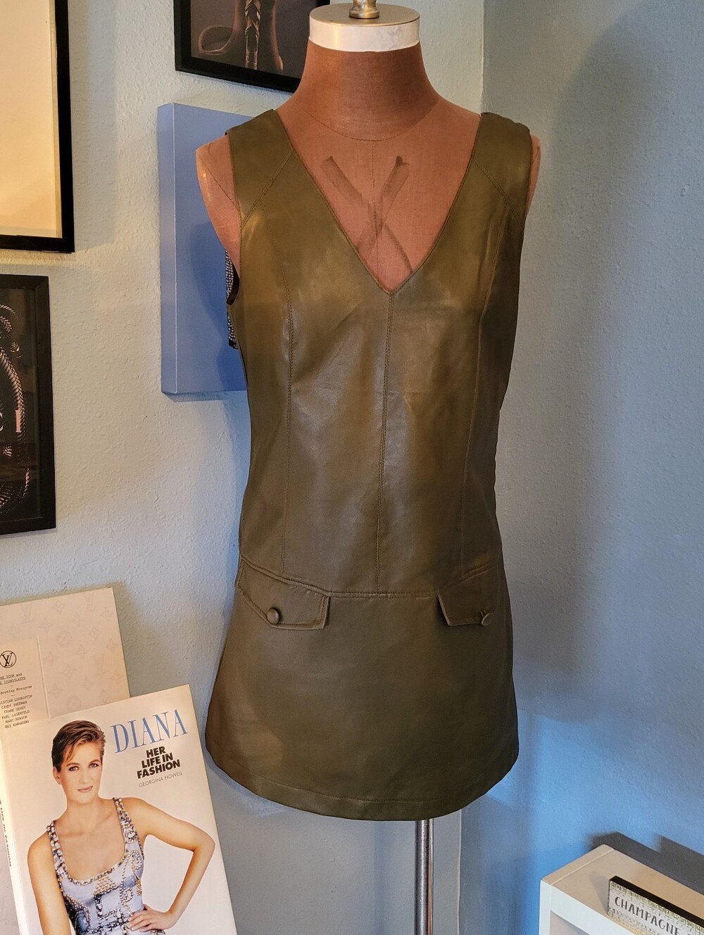 MOSS Faux Leather Dress